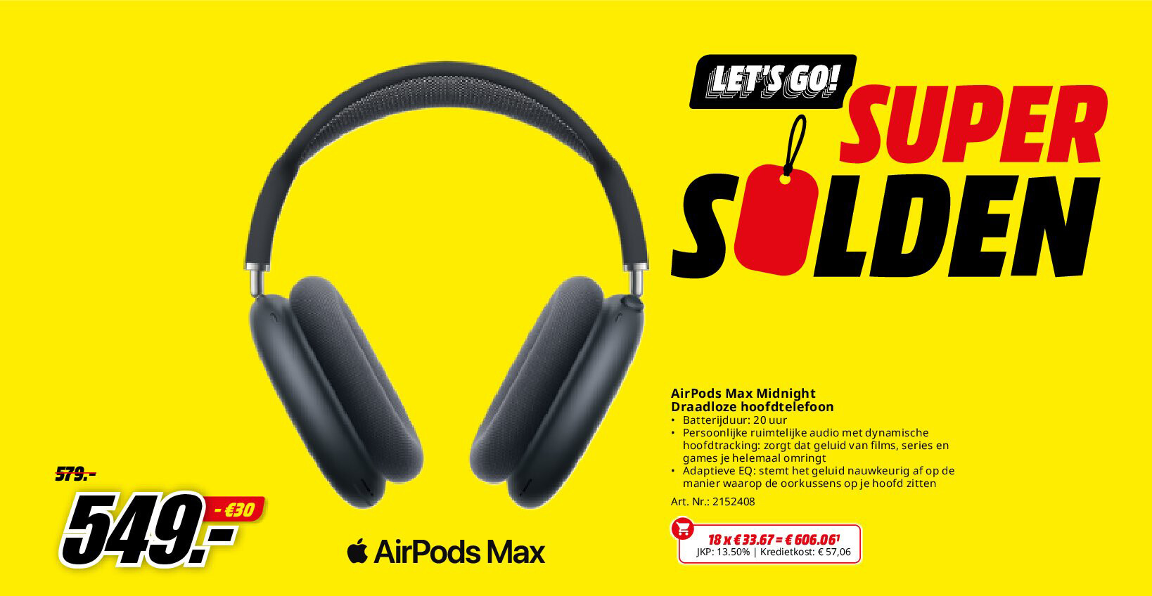 AirPods Max Midnight Draadloze hoofdtelefoon