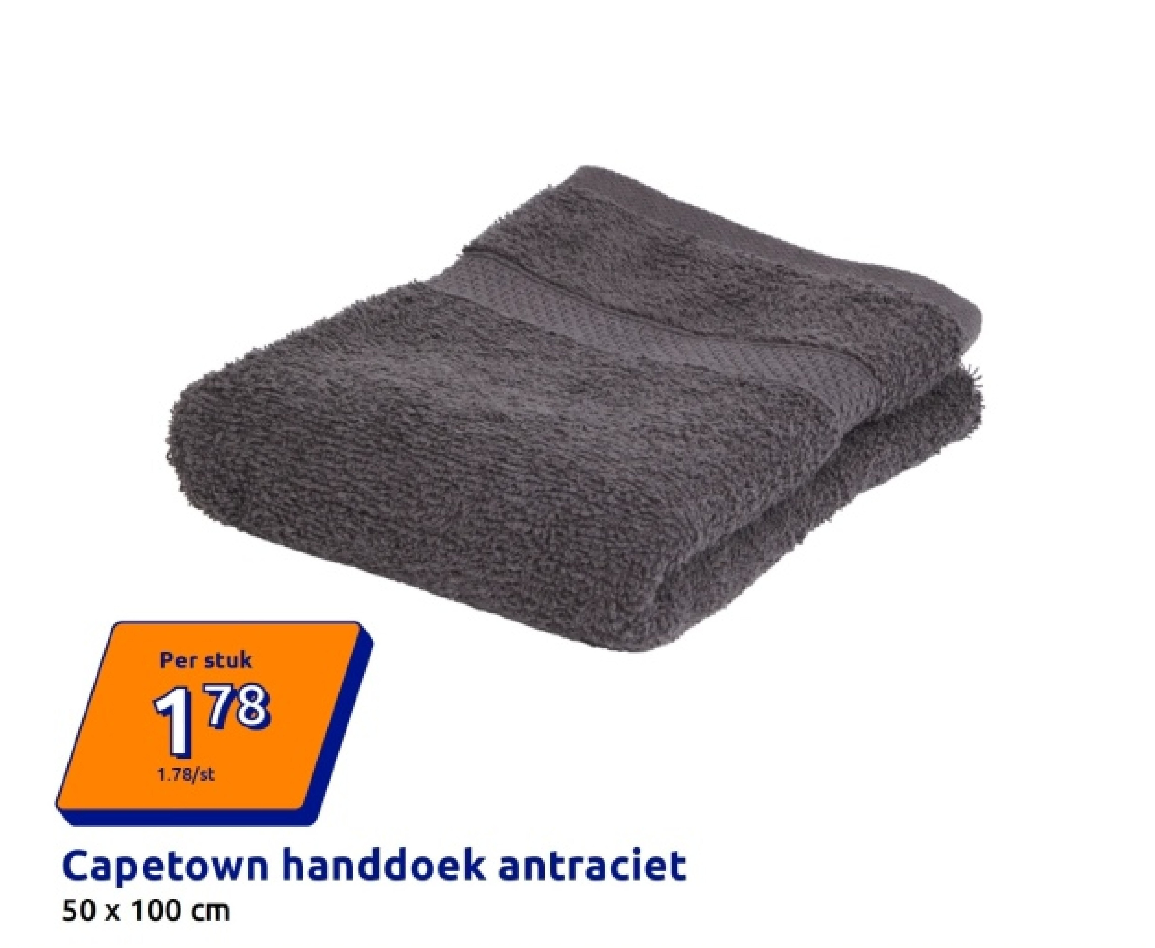Capetown handdoek antraciet