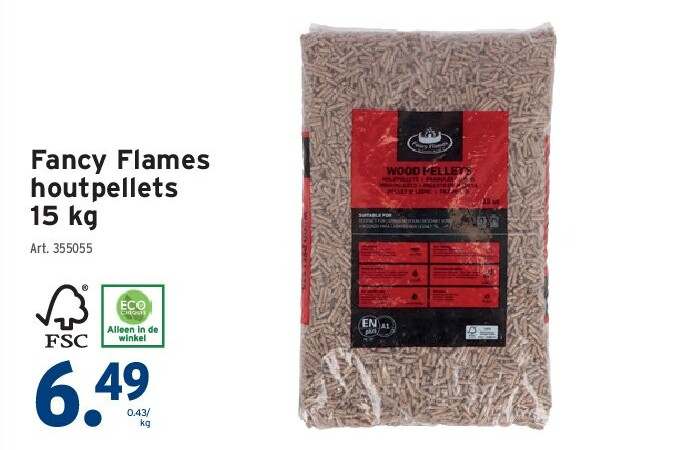 Fancy Flames houtpellets 15 kg