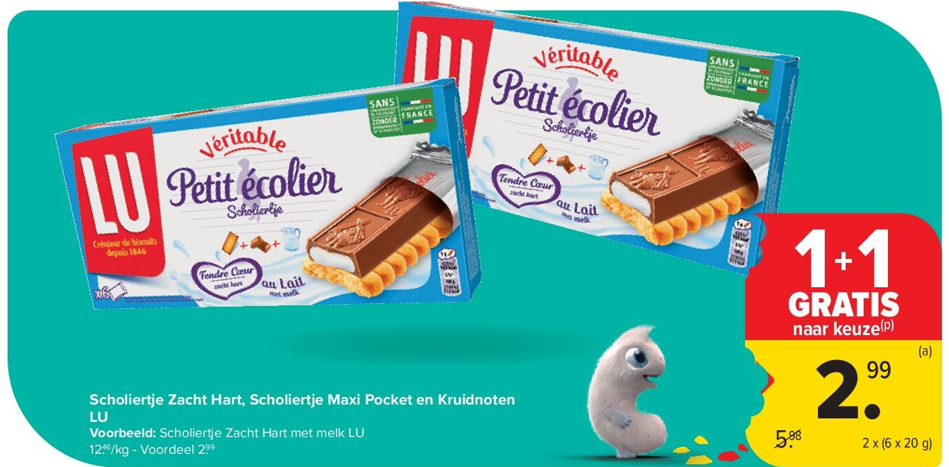 Scholiertje Zacht Hart, Scholiertje Maxi Pocket en Kruidnoten LU