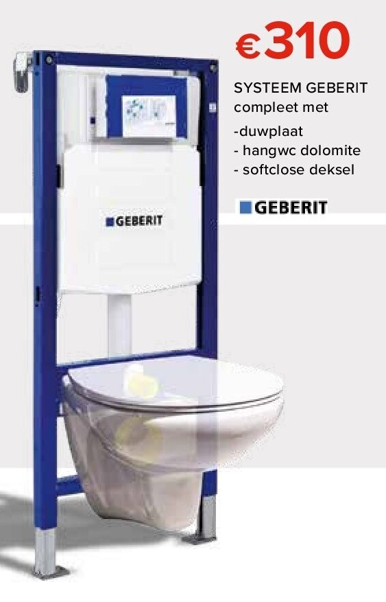 SYSTEEM GEBERIT compleet met