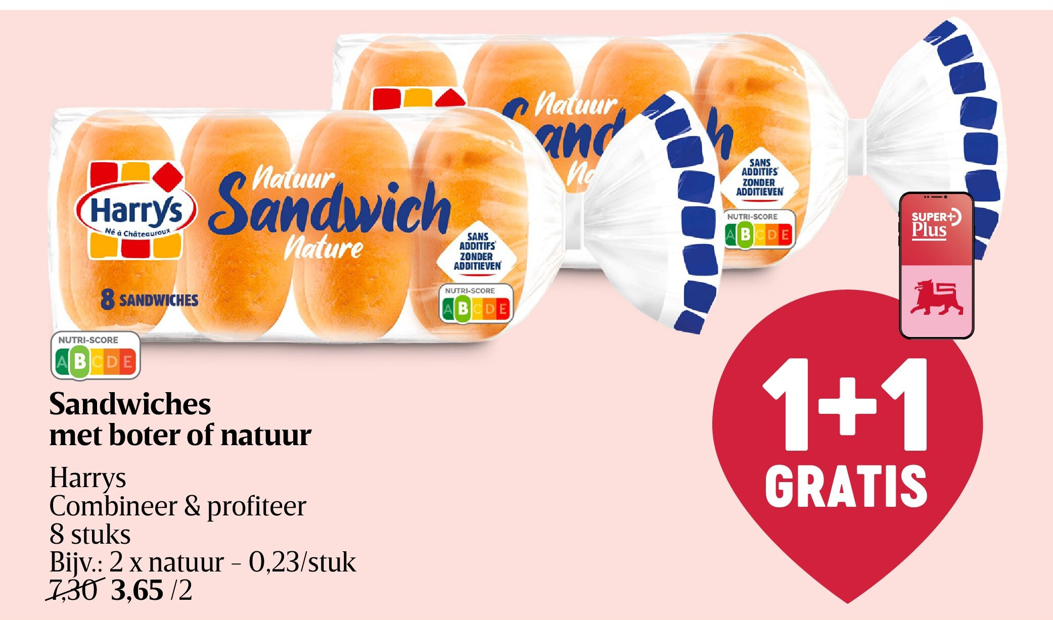 Sandwiches met boter of natuur