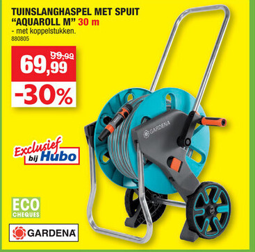 TUINSLANGHASPEL MET SPUIT "AQUAROLL M" 30 m