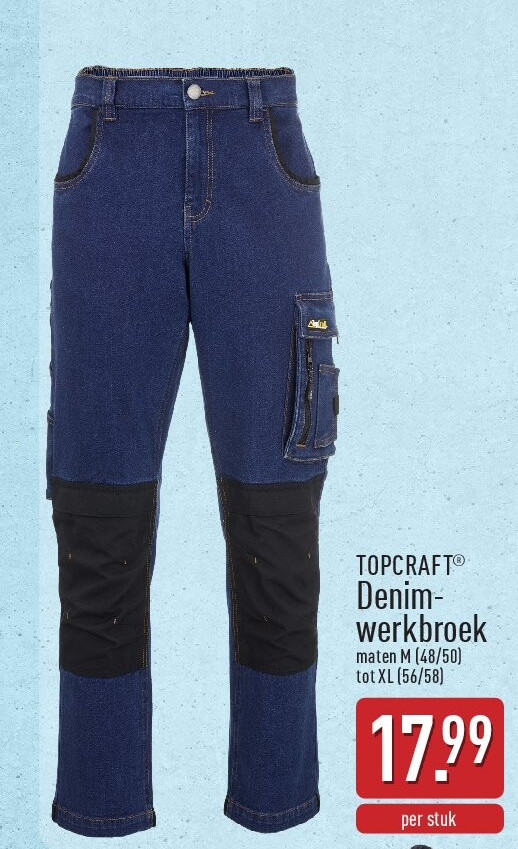 Denim­ werkbroek