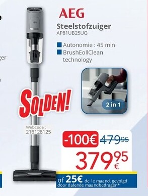 AEG Steelstofzuiger APS1UB25uG