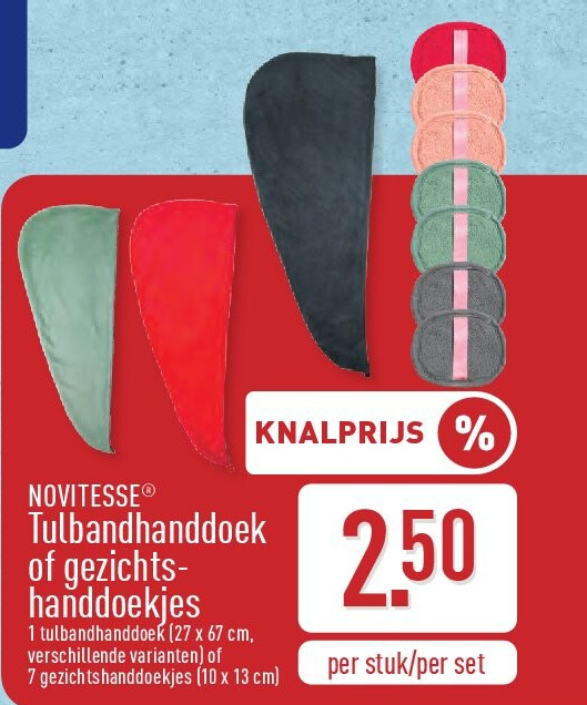 Tulbandhanddoek of gezichts­ handdoekjes