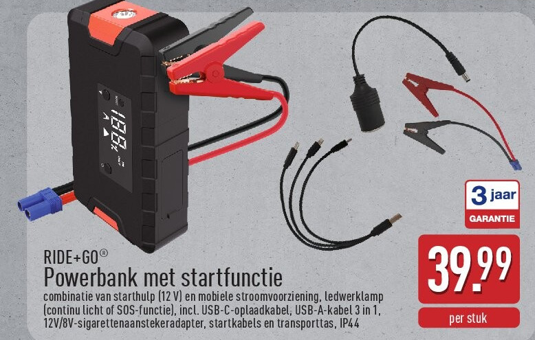 Powerbank met startfunctie