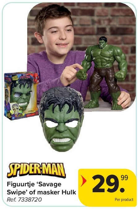 Figuurtje ‘Savage Swipe’ of masker Hulk