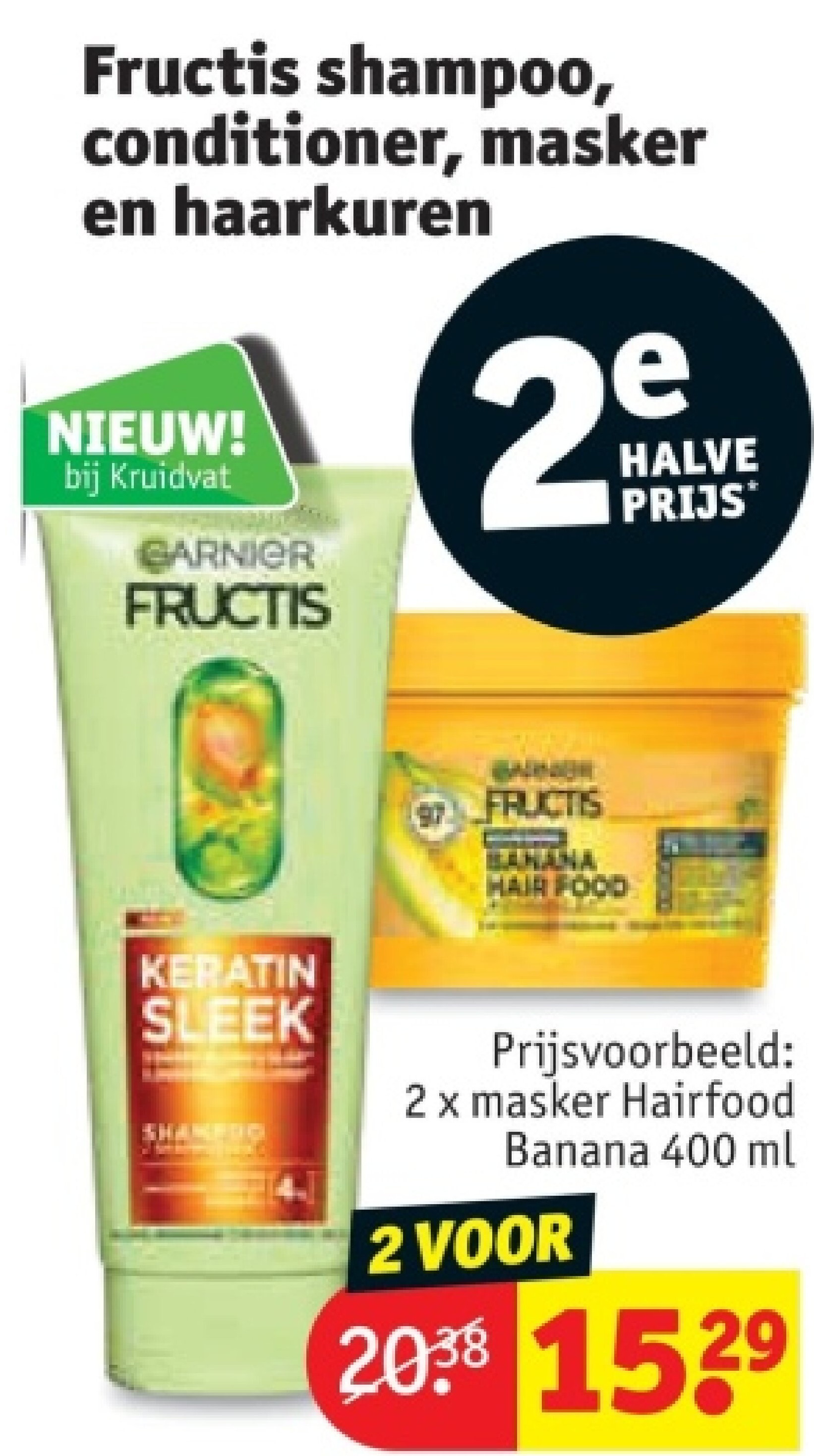 Fructis shampoo, conditioner, masker en haarkuren