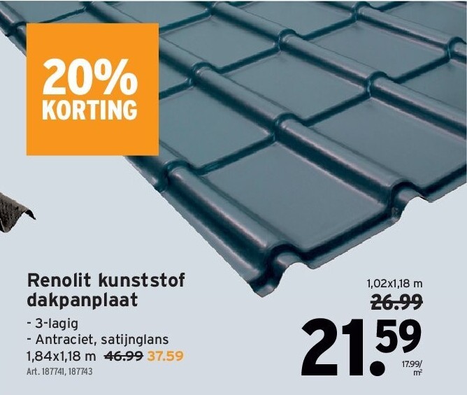 Renolit kunststof dakpanplaat