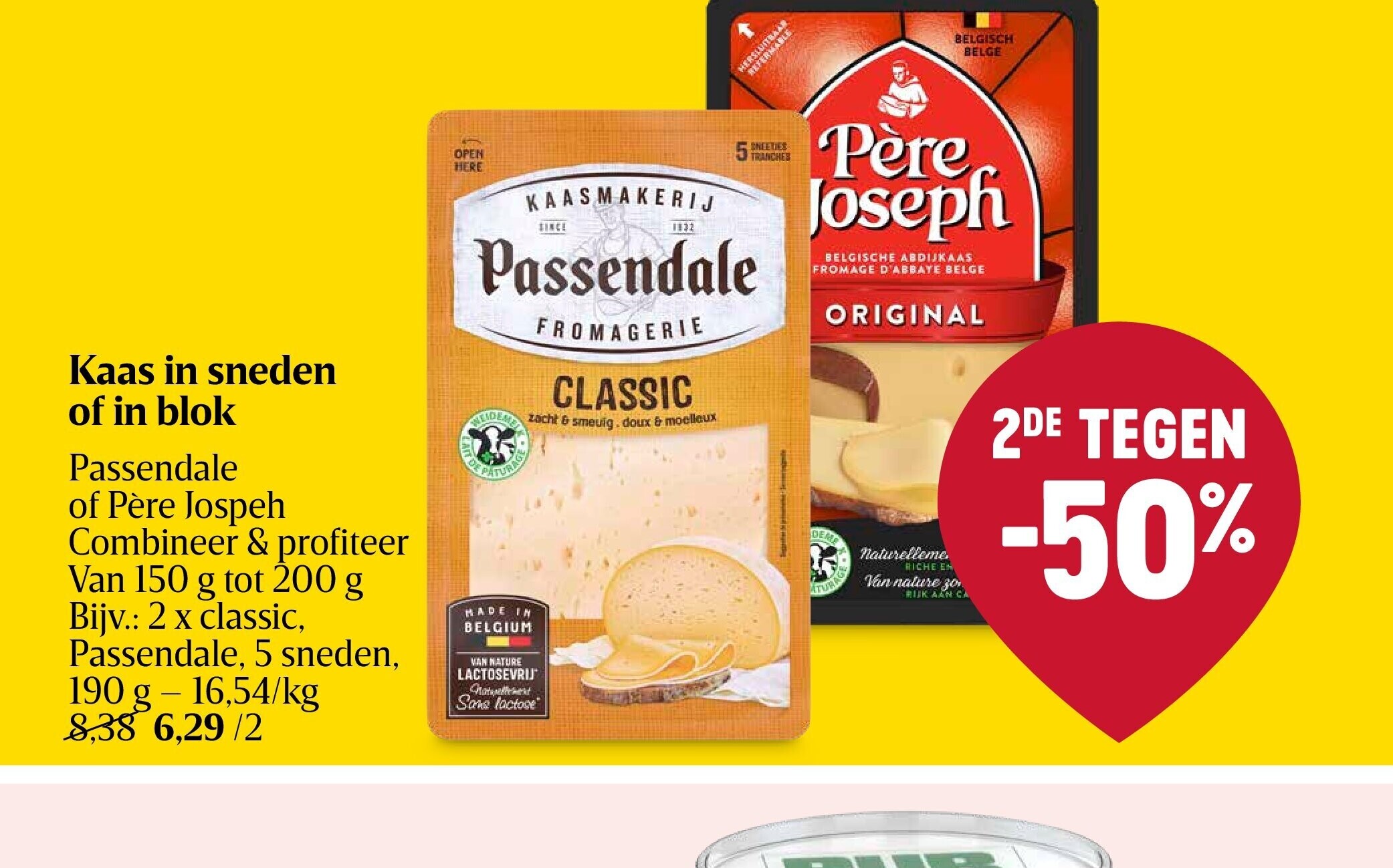 Kaas in sneden of in blok