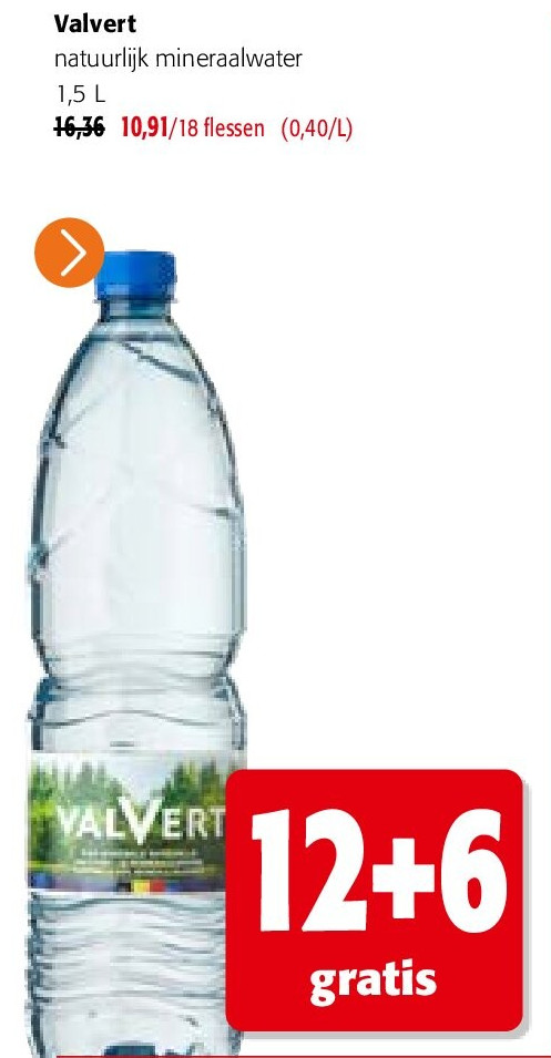 Valvert natuurlijk mineraalwater 1,5 L