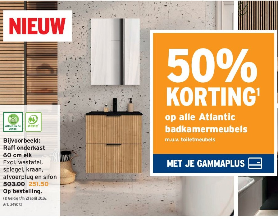 Raff onderkast 60 cm eik