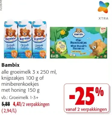 Bambix alle groeimelk 3 x 250 ml