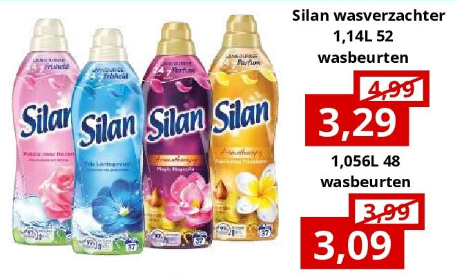 Silan wasverzachter 1,056L 48 1,14L 52 wasbeurten