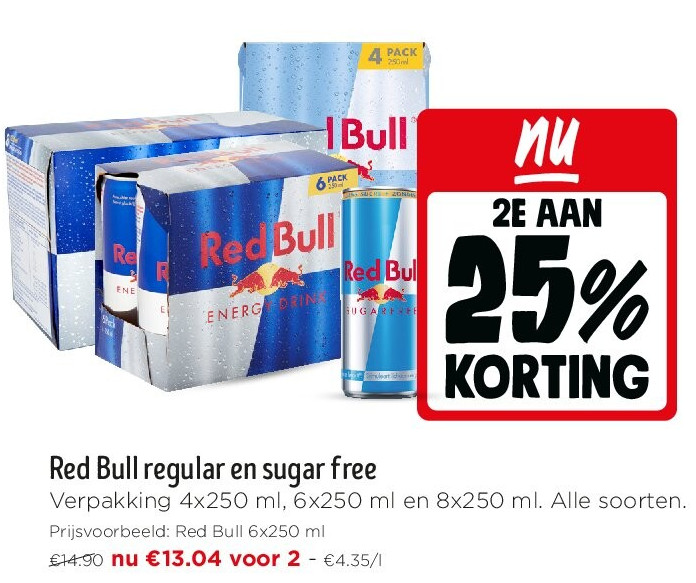 Red Bull regular en sugar free