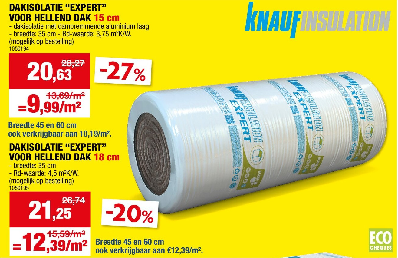 DAKISOLATIE “EXPERT” VOOR HELLEND DAK 15 cm