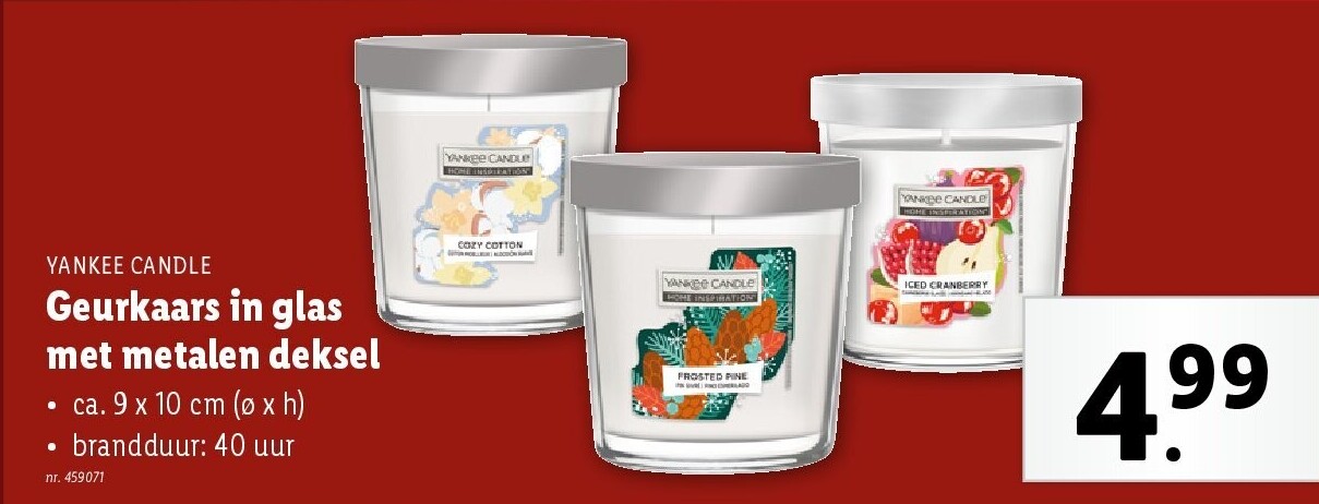 Geurkaars in glas met metalen deksel