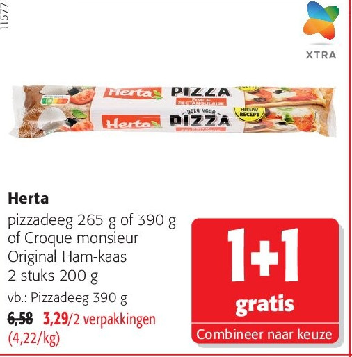Herta Pizzadeeg 390 g