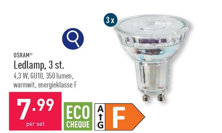 Ledlamp, 3 st.