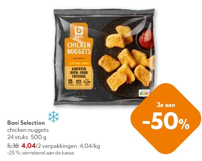 Boni Selection chicken nuggets 24 stuks 500 g