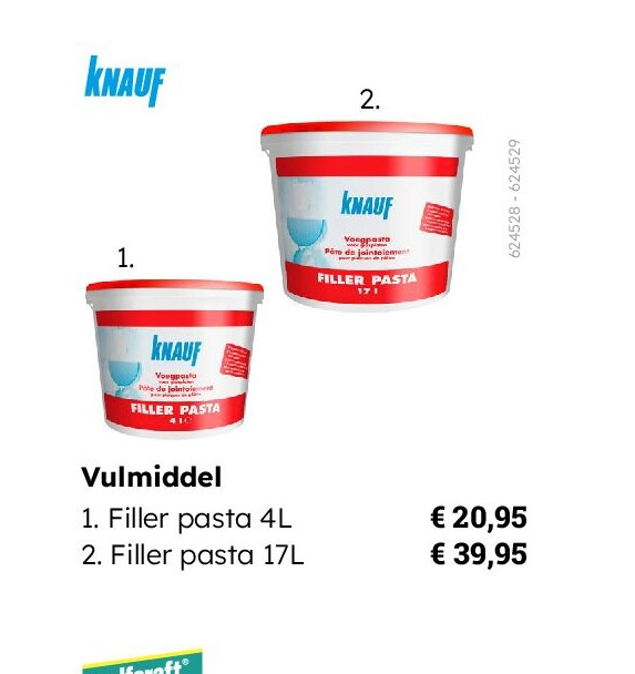 Vulmiddel 2. Filler pasta 17L