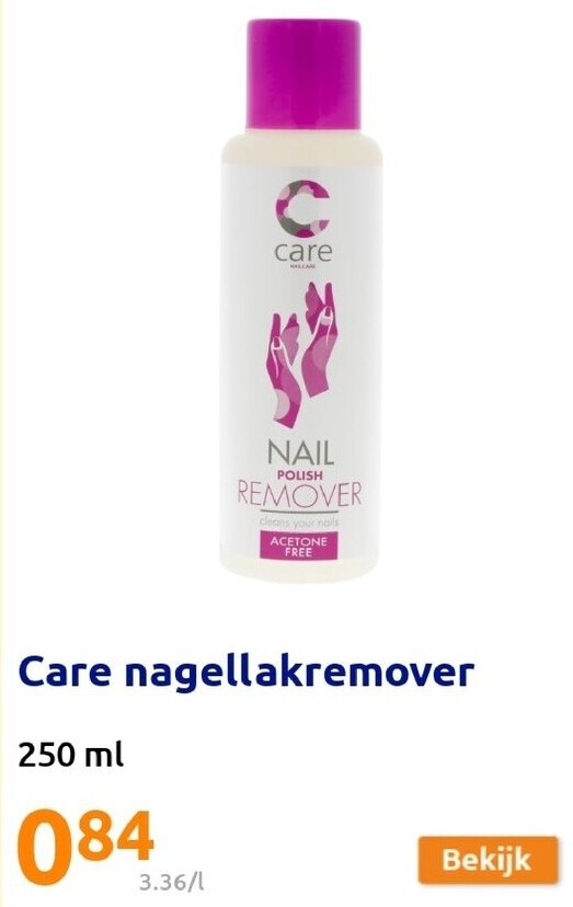 Care nagellakremover