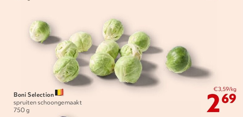 Boni Selection spruiten schoongemaakt 750 g