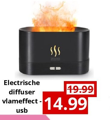Electrische diffuser vlameffect - usb