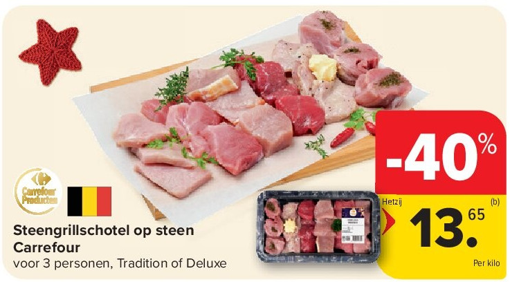 Steengrillschotel op steen Carrefour