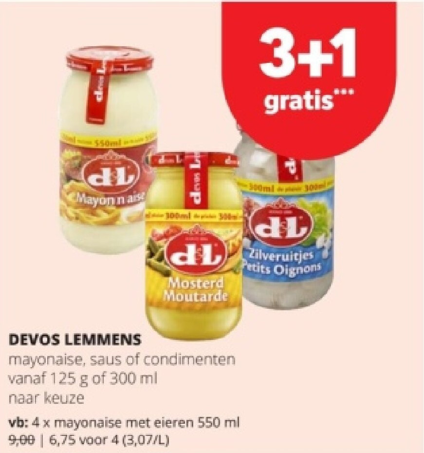 DEVOS LEMMENS mayonaise met eieren 550 ml