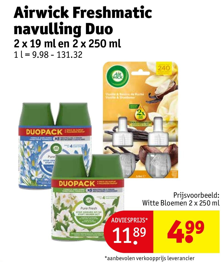 Airwick Freshmatic navulling Duo