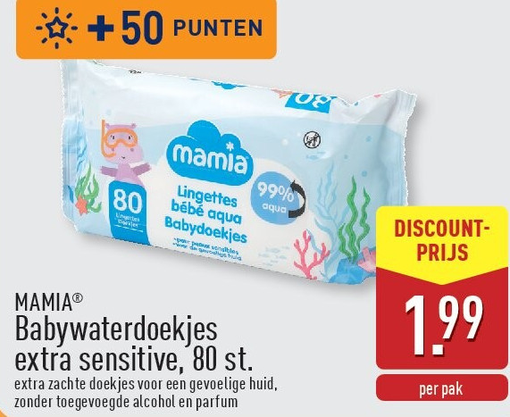 Babywaterdoekjes extra sensitive, 80st.