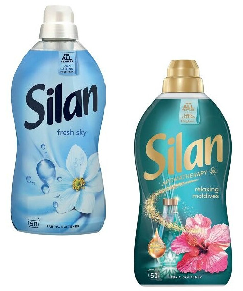 Silan wasverzachter, fresh sky, wild rose sensitive, spring lavender of relaxing maldives, 50 scoops