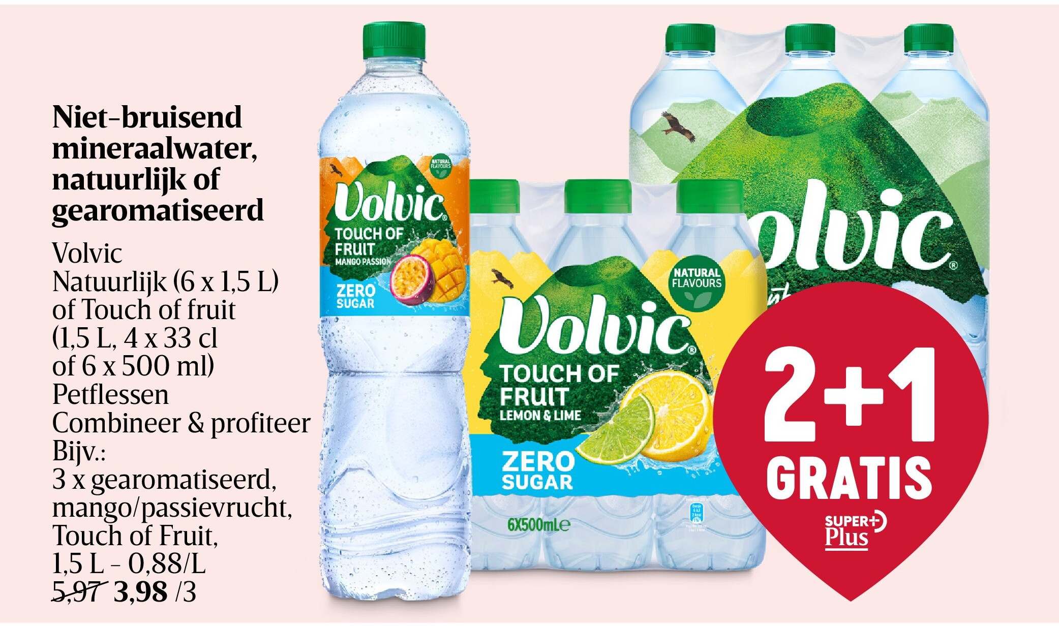 Niet-bruisend mineraalwater, natuurlijk of gearomatiseerd