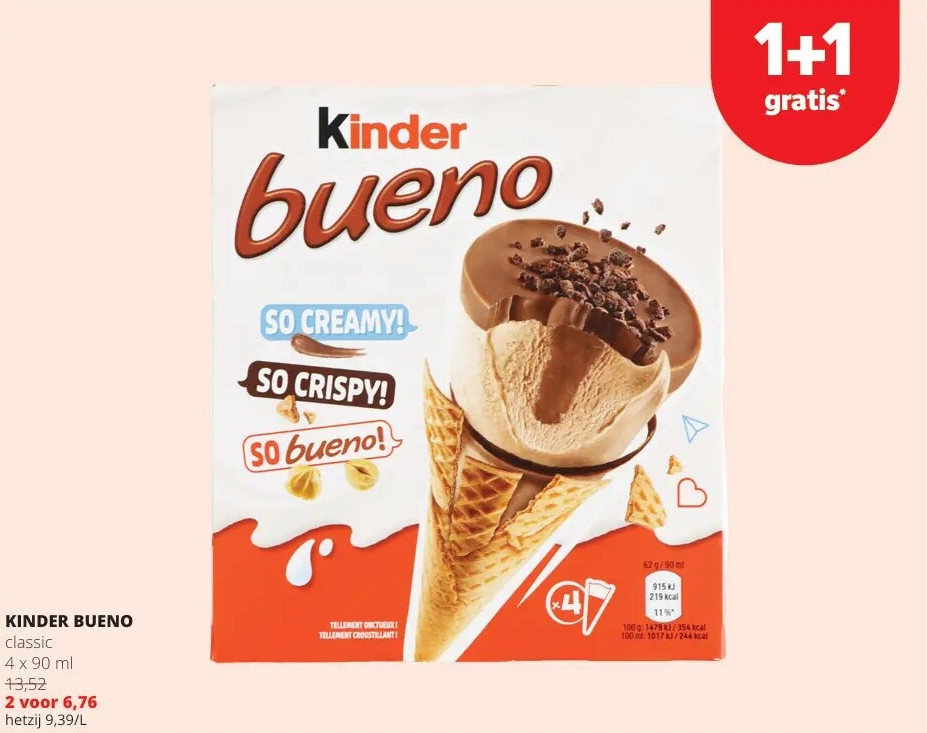 KINDER BUENO classic 4 x 90 ml