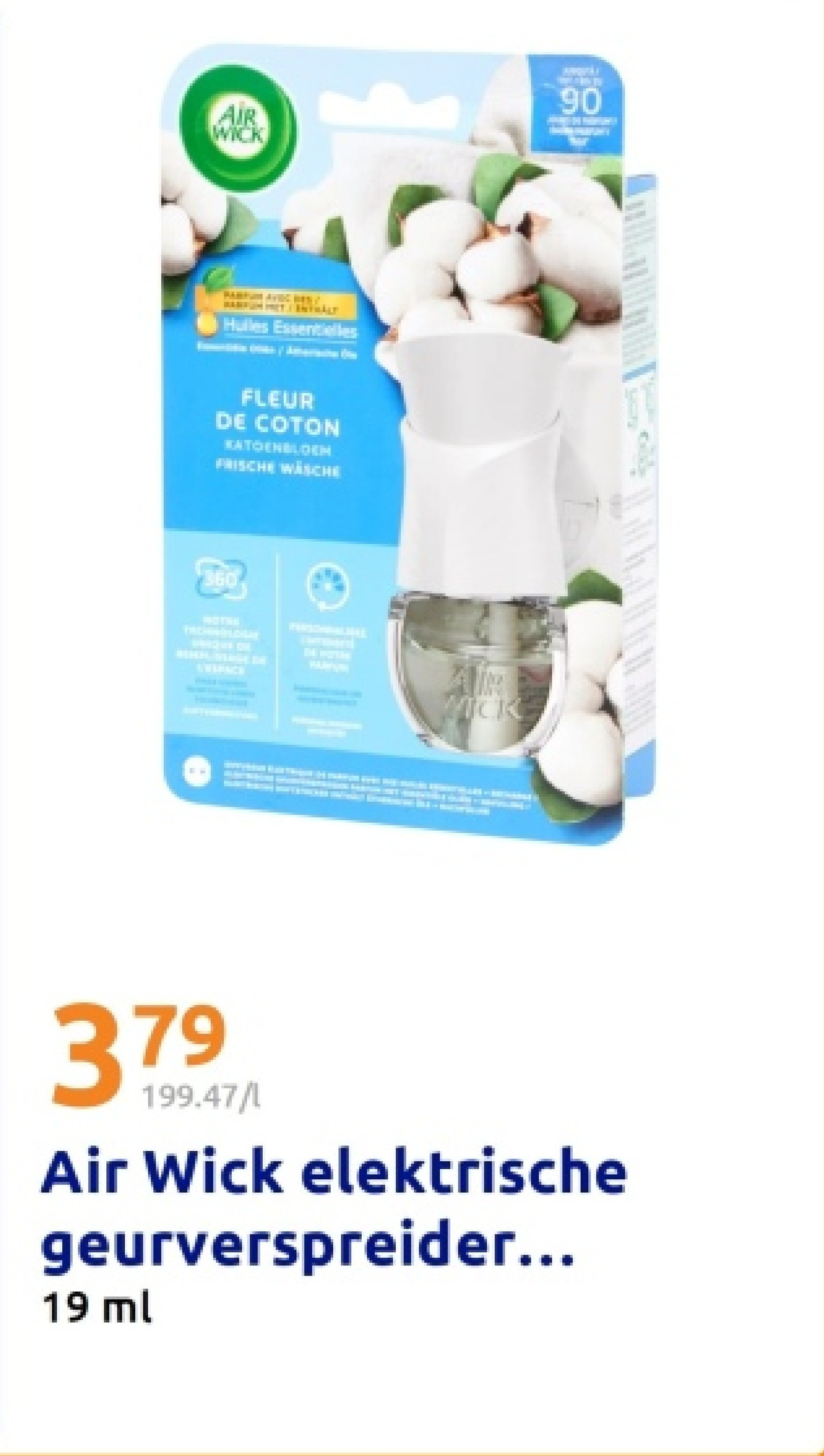 Air Wick elektrische geurverspreider Katoenbloem