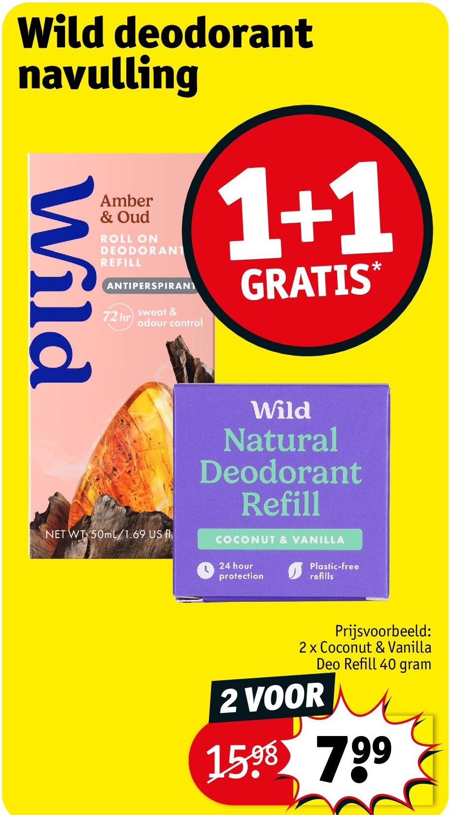 Wild deodorant navulling
