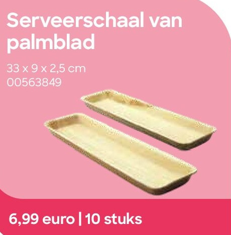 Serveerschaal van palmblad