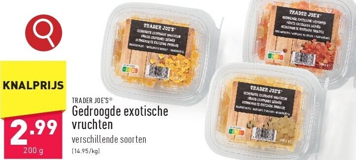 Gedroogde exotische vruchten