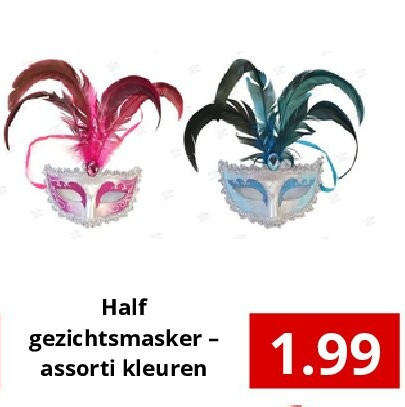 Half gezichtsmasker – assorti kleuren