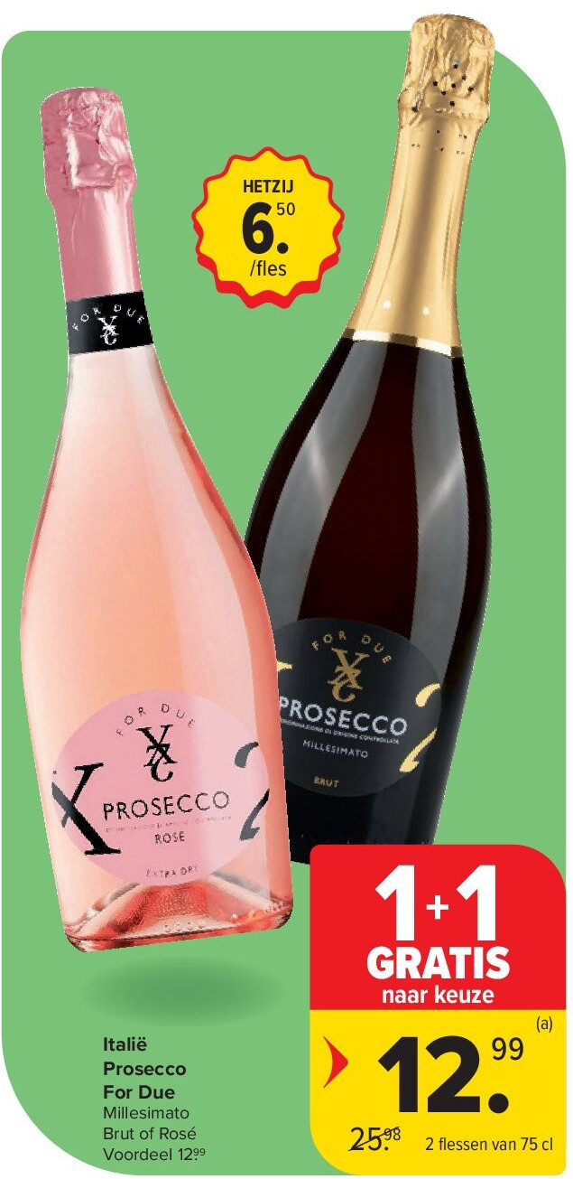 Italië Prosecco For Due