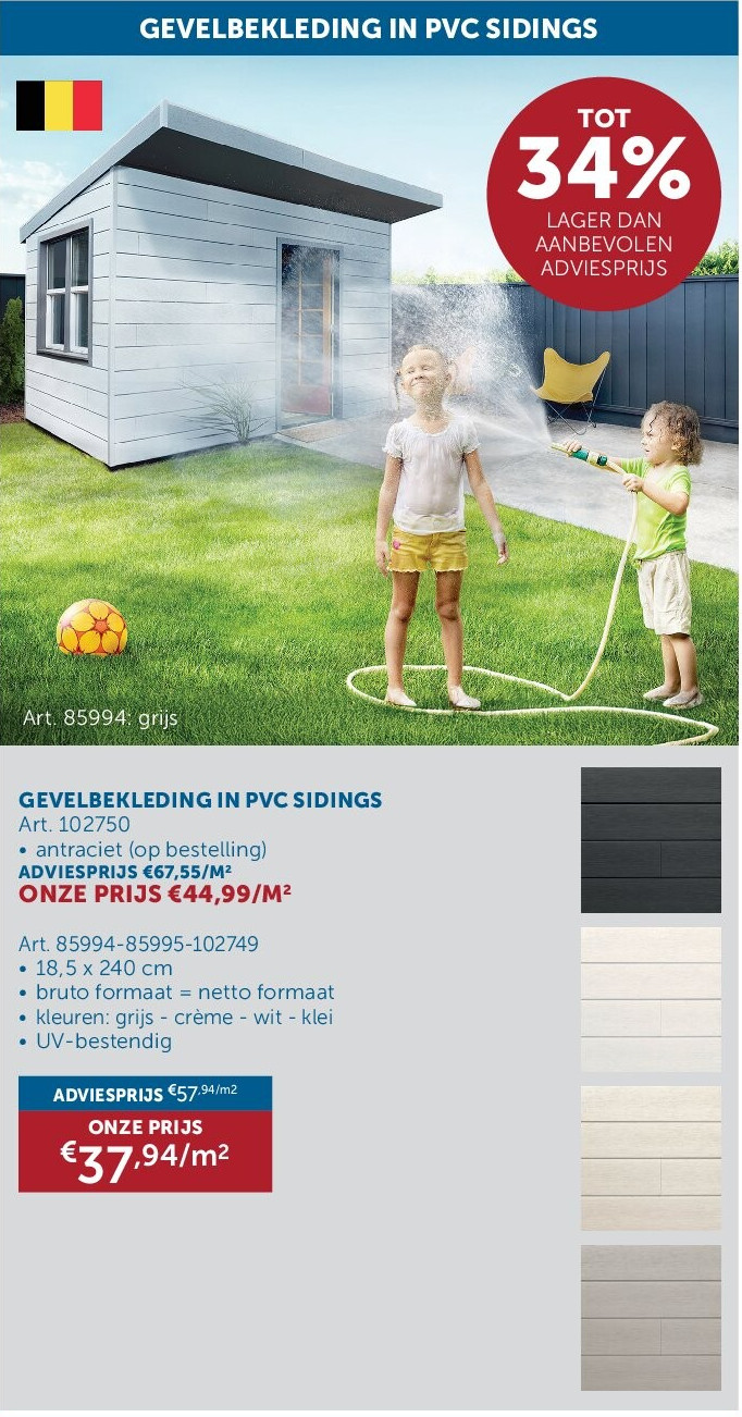 GEVELBEKLEDING IN PVC SIDINGS
