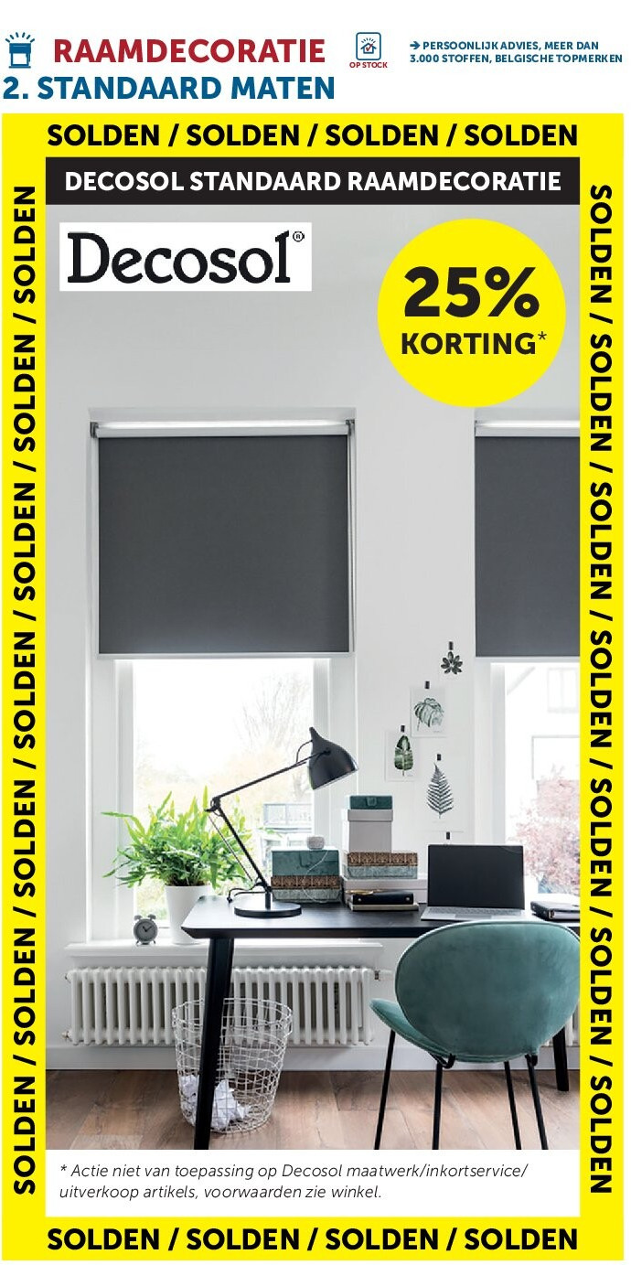 DECOSOL STANDAARD RAAMDECORATIE