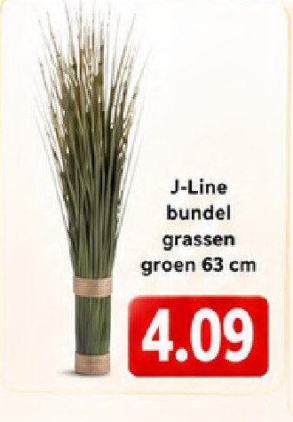 J-Line bundel grassen groen 63 cm