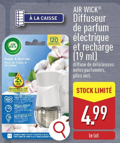 Diffuseur de parfum électrique et recharge (19 ml)