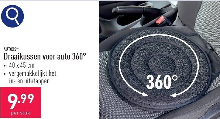 Draaikussen voor auto 360°