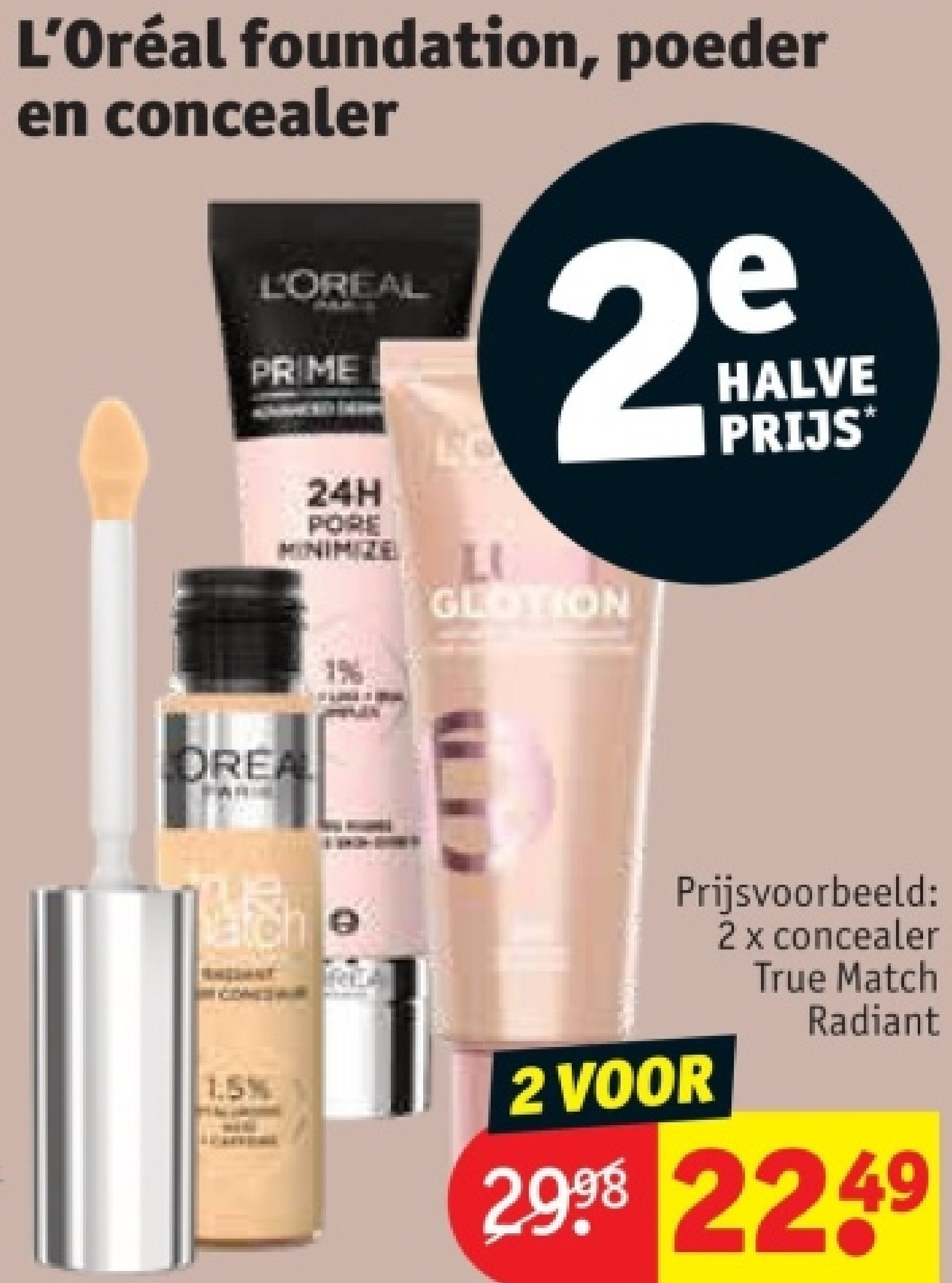 L’Oréal foundation, poeder en concealer