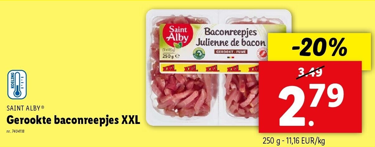 Gerookte baconreepjes XXL