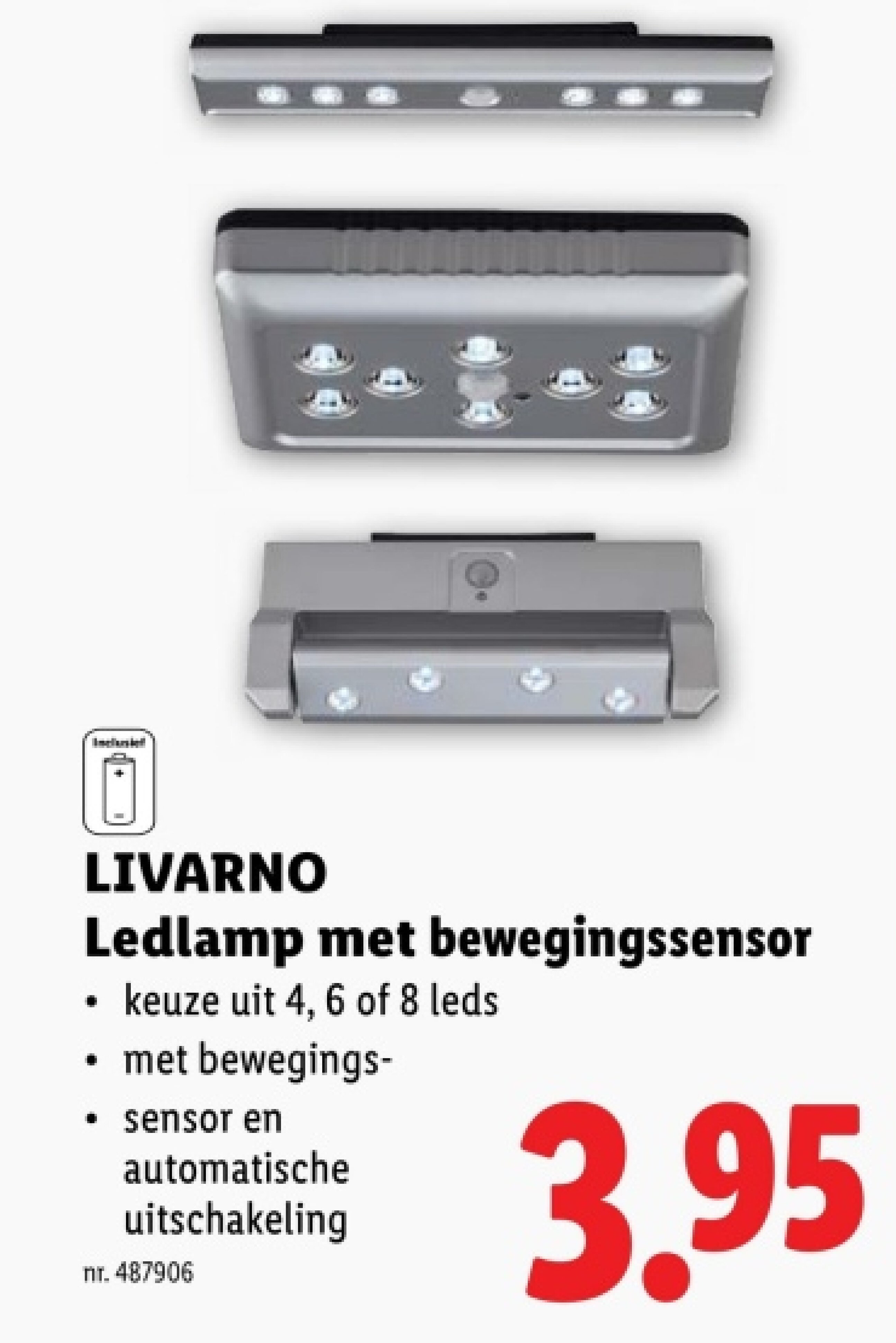 Ledlamp met bewegingssensor